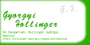 gyorgyi hollinger business card